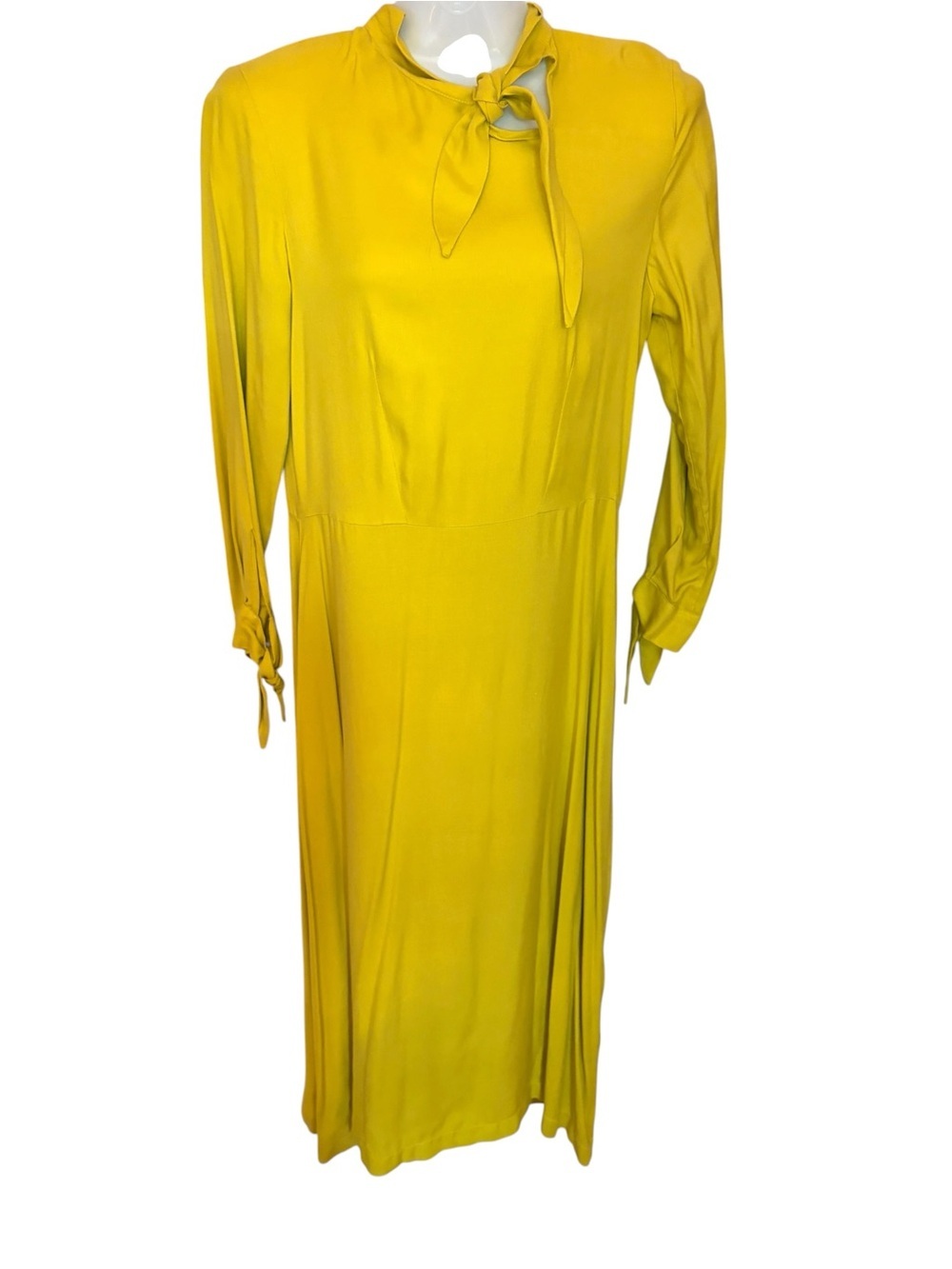 Closet Yellow Knit Dress with Front Zip